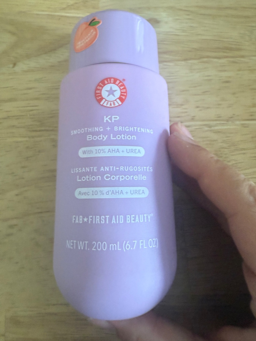 💚2/$30 FIRST AID BEAUTY KP Smoothing + Brightening Body Lotion Fresh Peach - Picture 2 of 3